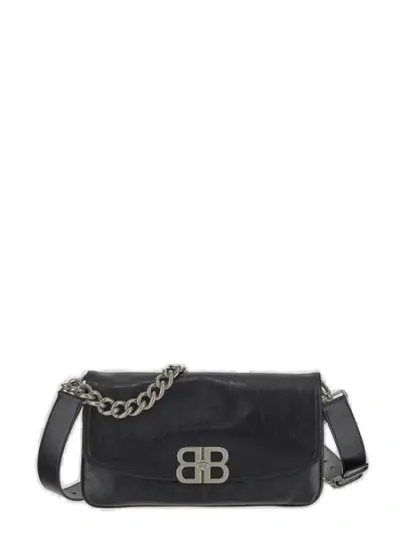 Balenciaga Women's Flap Bb Soft Bag In Black