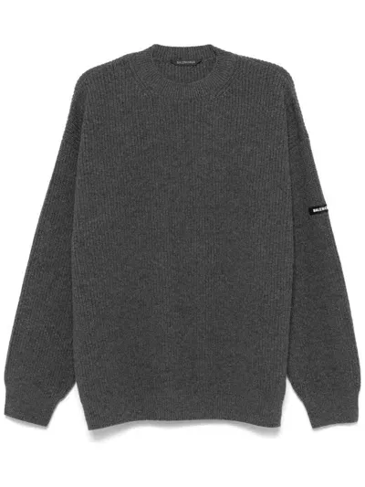 Balenciaga Wool Sweater In Gray