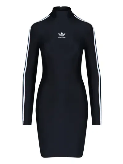 Balenciaga X Adidas Logo Mini Dress In Multicolor