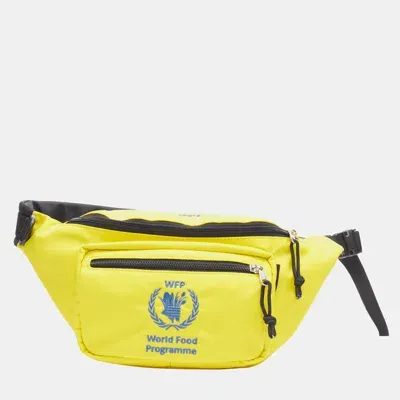 Pre-owned Balenciaga Yellow Nylon Explorer Belt Bag