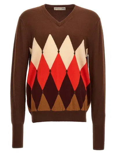 Ballantyne Argyle Sweater, Cardigans Brown