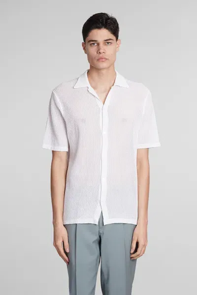 Ballantyne Shirt In White Linen