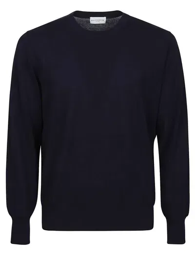 Ballantyne Wool Crewneck  Knitted Pullover In Azul