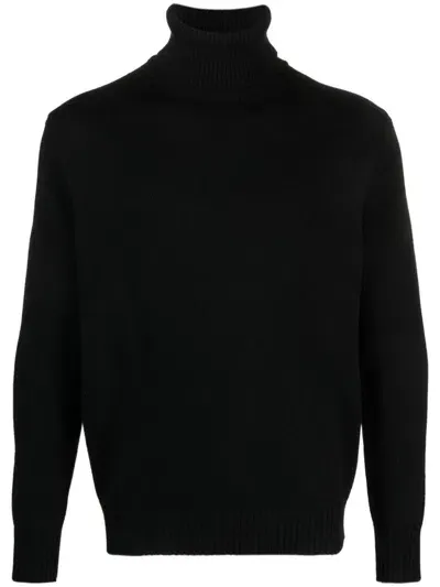 Ballantyne Roll-neck Wool Jumper In Black