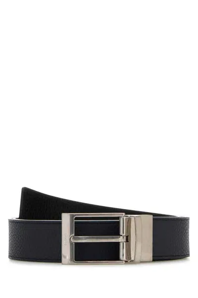 Bally Belt In Navy Blue