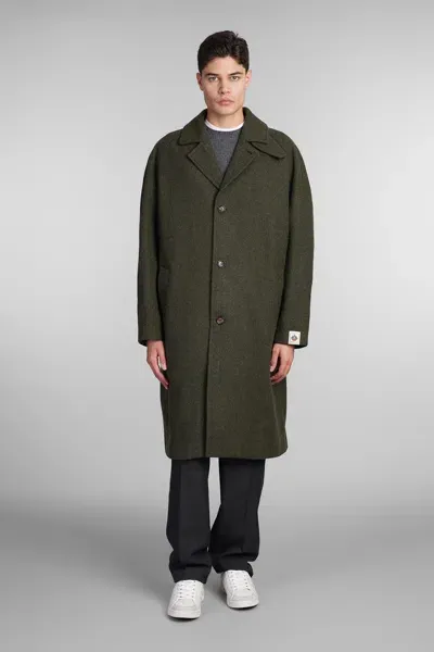 Bally Coat In Green Wool