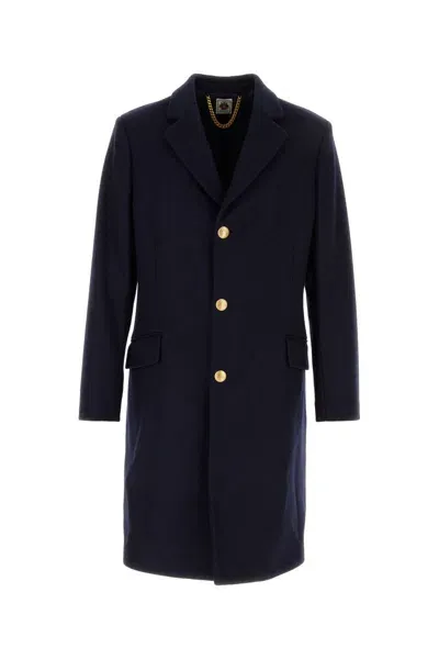 Bally Single-breasted Coat In Navy