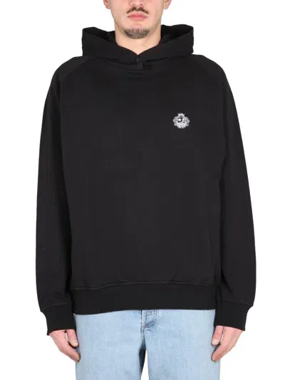 Bally Curling St. Moritz Bear Sweatshirt In Black