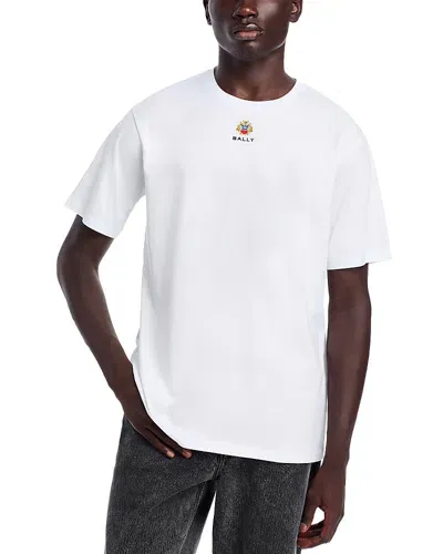 Bally Embroidered Logo Tee In White