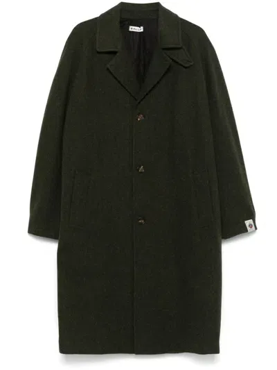 Bally Felted-finish Coat In Green