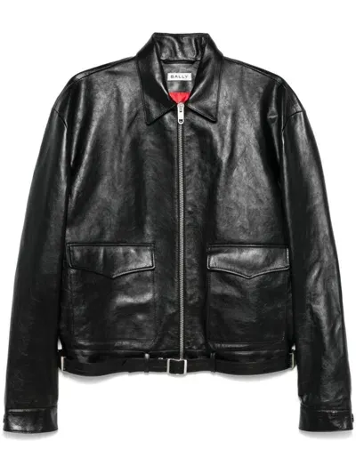 Bally Leather Jacket In Black