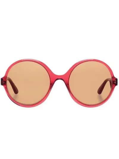 Bally Round-frame Sunglasses In Red