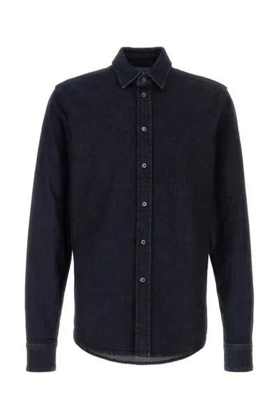 Bally Cotton Blend Denim Shirt In Blue