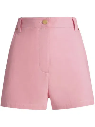 Bally High-waisted Cotton Shorts In Taffy