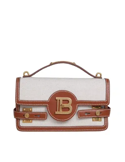 Balmain B-buzz 24 Crossbody Bag In Brown