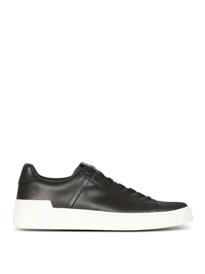 Balmain B-court Low Top Sneaker In White,black