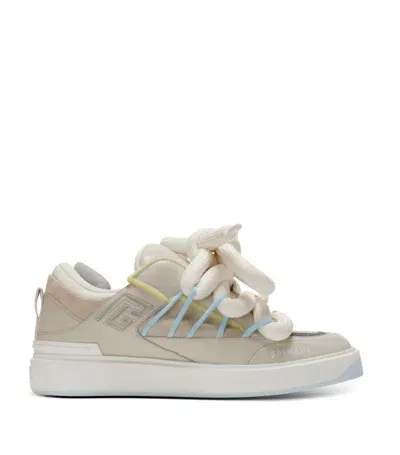 Balmain B-court Puffy Skate Trainers In Neutrals