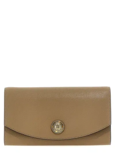 Balmain Beige Emblem Clutch