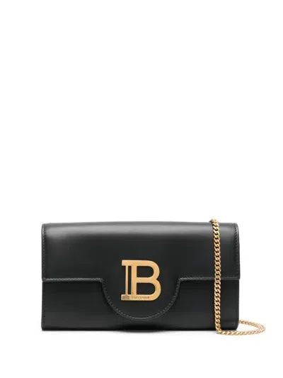 Balmain Buzz Wallet On Chain In Black