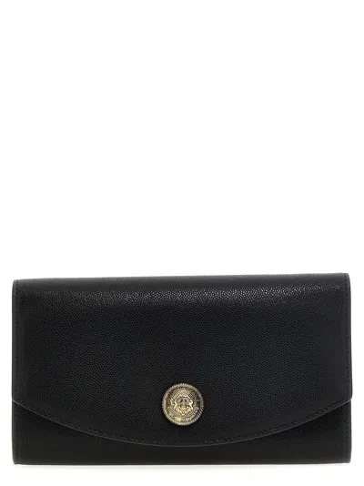 Balmain Emblem Clutch In Black