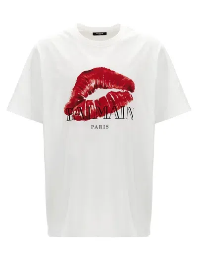 Balmain Kiss T-shirt In White