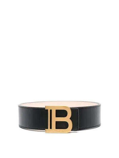 Balmain Leather Belt In Black