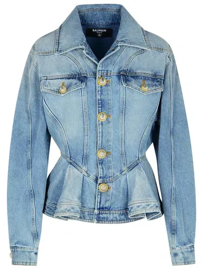 Balmain Light Blue Denim Jacket