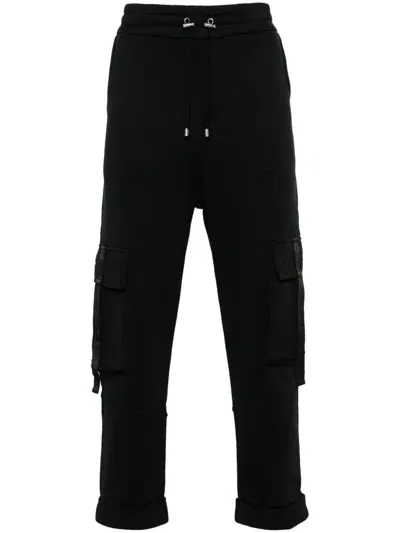 Balmain Logo-lettering Cargo Pants In Black