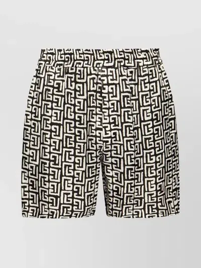 Balmain 4g-print Deck Shorts In Black