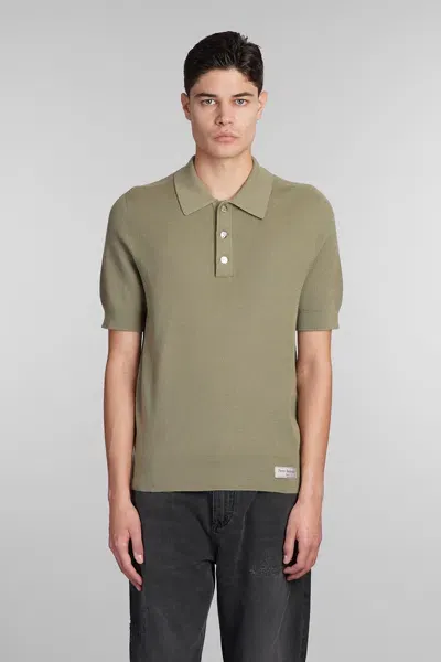 Balmain Polo In Green Wool