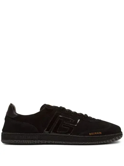 Balmain Swan Sneakers In Black