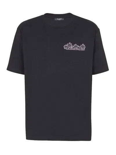 Balmain T-shirt In Negro