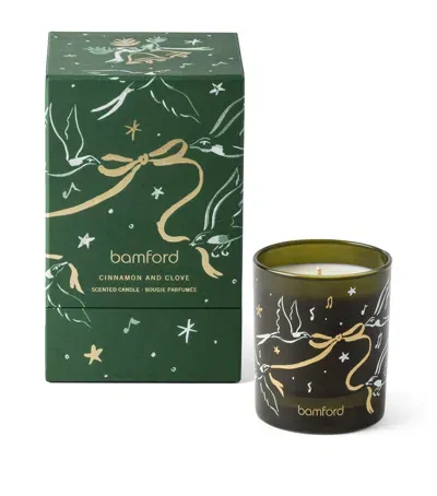 Bamford Cinnamon And Clove Candle In Green