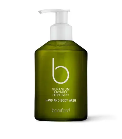 Bamford Geranium Hand And Body Wash In White