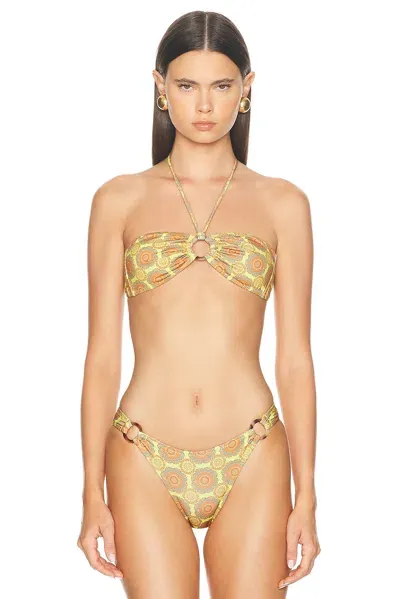 Bananhot Beverly Bikini Top In Yellow Sunset