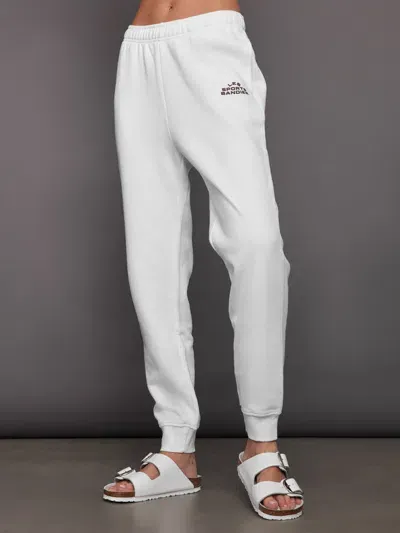 Bandier Les Sports Joggers In White,cordovan