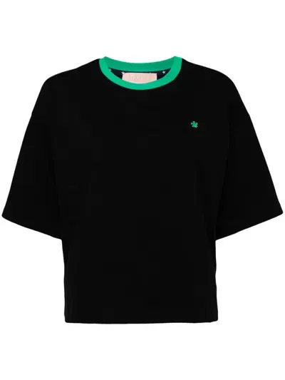 Bapy By *a Bathing Ape® Pin-fastening Cotton T-shirt In Black