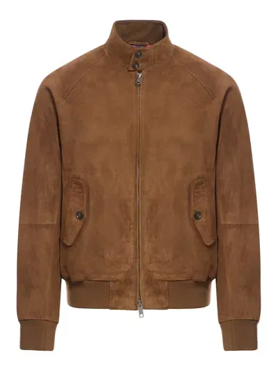 Baracuta G9 Suede Authentic Fit  In Taupe