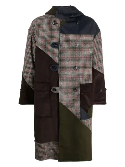 Baracuta Men's Patchwork Duffle Coat | Size Medium | Brcps0984ut2719901 In Multicolour