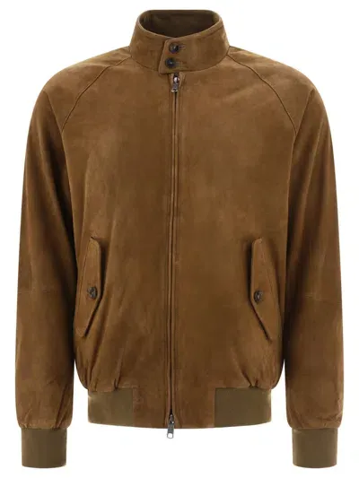 Baracuta Suede Jacket In Beige