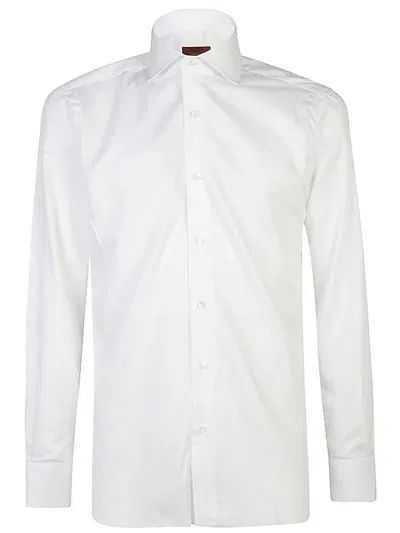 Barba Tailored  Shirt With Premium Fabric And Classic Fit In White