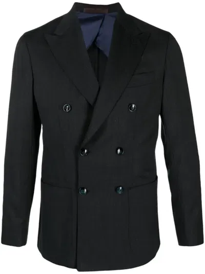 Barba Blazer Doppiopetto Sartoriale In Black