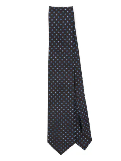 Barba Graphic-print Tie In Brown