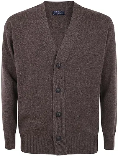 Barba Knitwear Cardigan Clothing In Brown