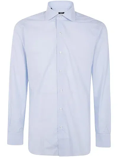 Barba Napoli Neck Shirt In Blue