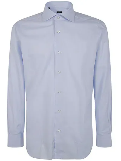 Barba Napoli Neck Shirt In Blue