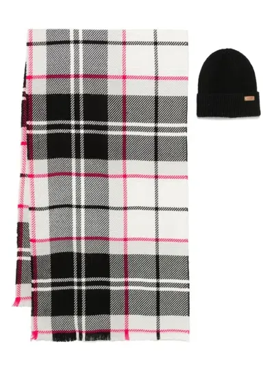 Barbour Blair Scarf And Beanie Set In Black