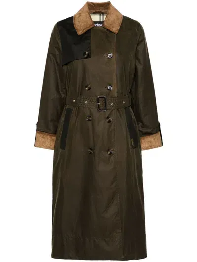 Barbour Brackley Trench Coat In Green