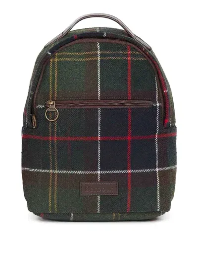 Barbour Caley Tartan Backpack In Verde