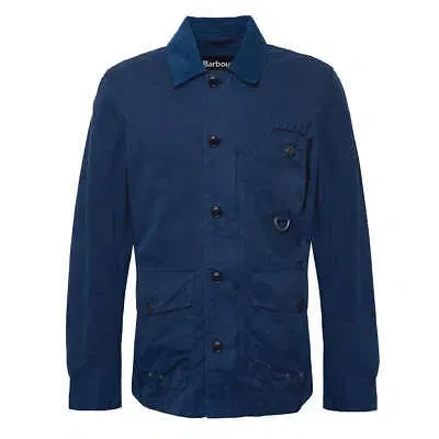 Pre-owned Barbour Cotton Salter Overshirt Classic Navy